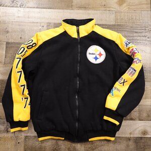 Pittsburgh Steelers GIII Classic Varsity Jacket Men's Large NFL Super Bowl Champ